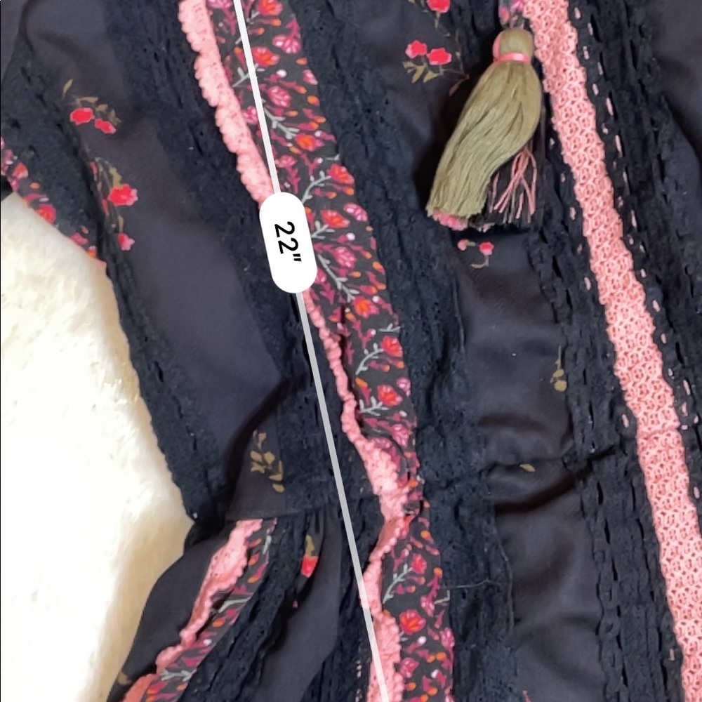 Anthropologie Seen Worn Kept Annemette Blouse Black Floral Motif - Picture 7 of 7
